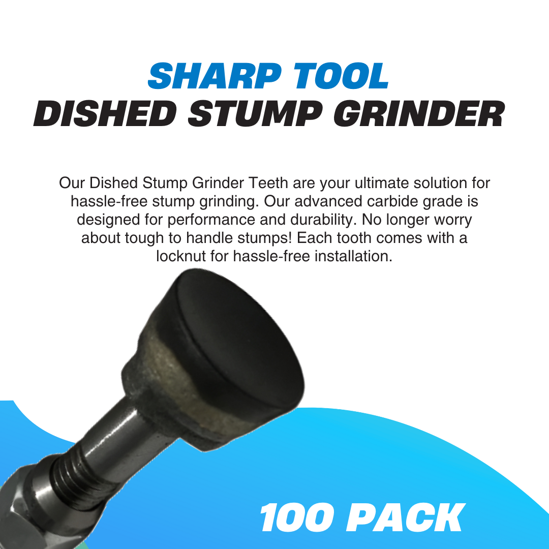 100 PACK Dished Stump Cutting/Grinding Teeth