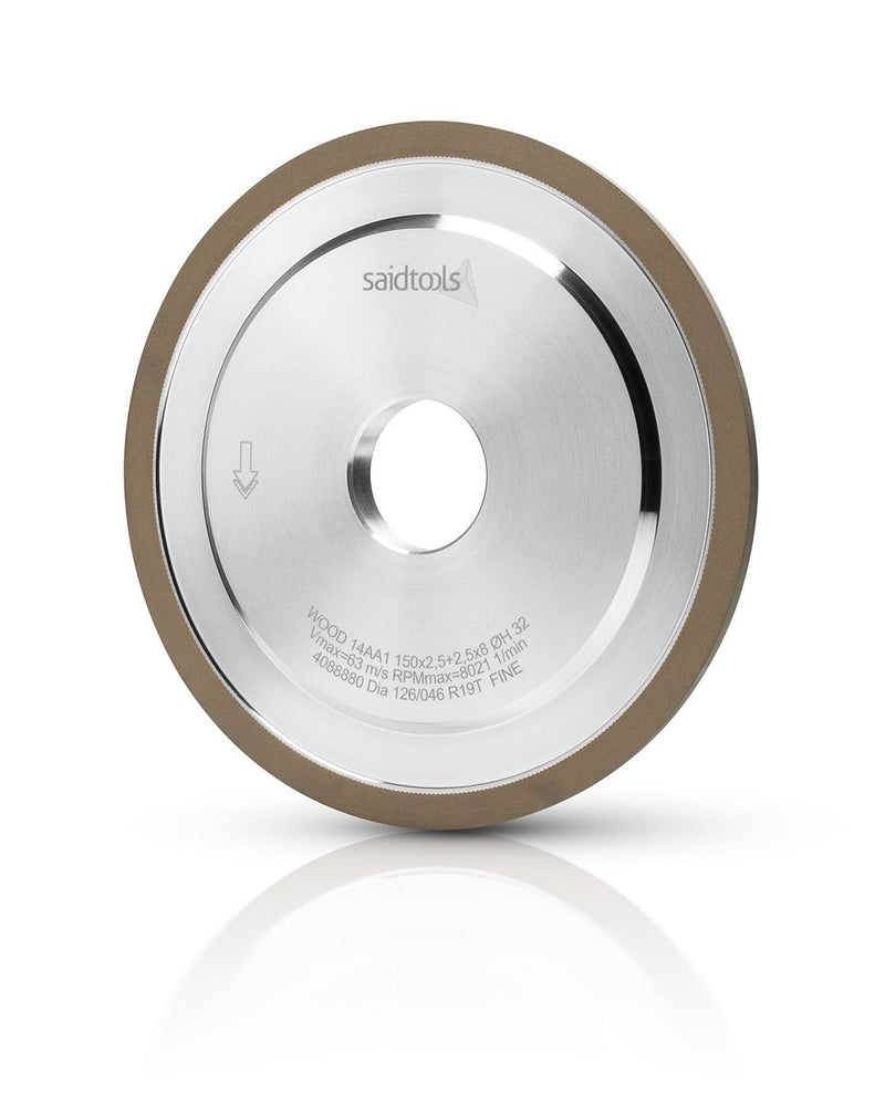 Saidtools - 14AA1 Diamond  Grinding Wheel - 127mm Diam - 150/400 Grit - 32 Hole