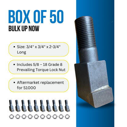 50 PACK 2-3/4'' Carbide Stump Grinder Teeth - S1000 Replacement