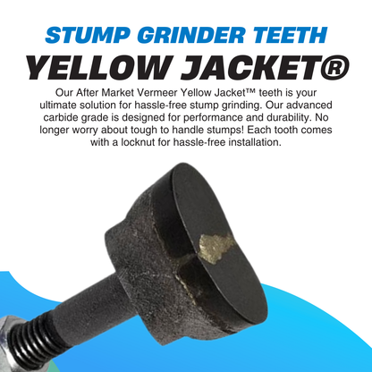 Aftermarket Stump Grinder Teeth Compatible with Vermeer® Yellow Jacket®