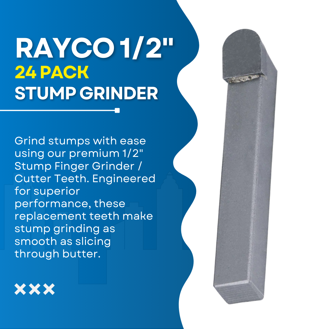 24 PACK Rayco 1/2" Stump Grinder / Cutter Teeth. Left, Right, Straight