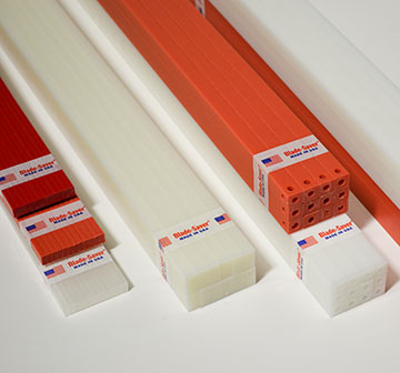 50" x 2.375" x 0.155" Red Plastic Cutting Sticks - Box of 12